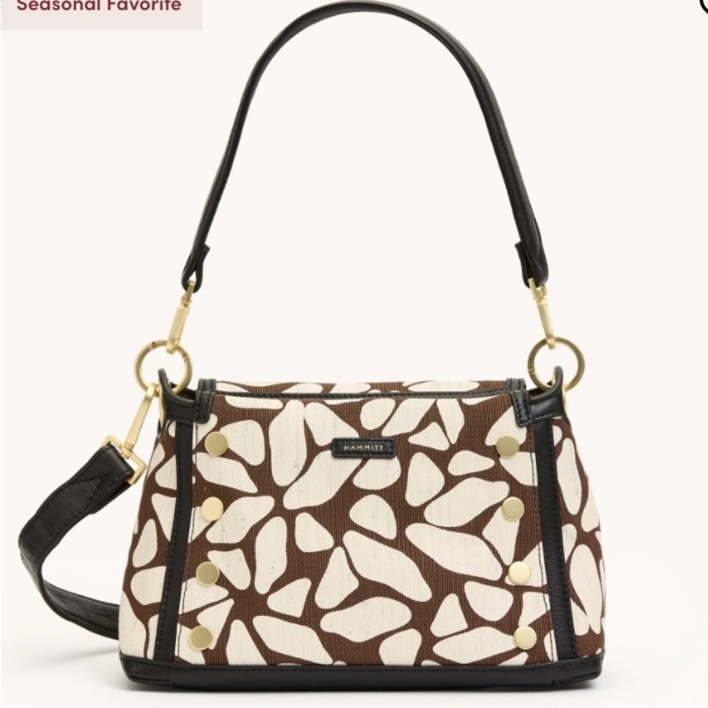 Hammitt Bryant Giraffe/Brushed Gold Red Zip